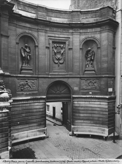 Vue de la Fontaine des Quatre Saisons, partie droite, rue de Grenelle, 1739-46 (détail) - Edmé Bouchardon